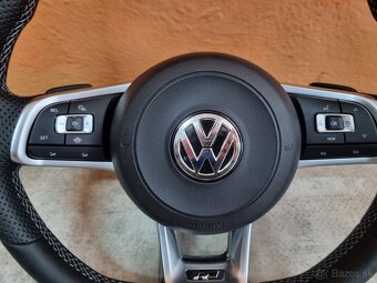 VOLANT VOLKSWAGEN R RLINE kožený BIELE PREŠÍVANIE - 8