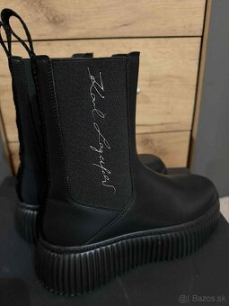 karl lagerfeld original luxusne stylove cizmy na platforme - 8