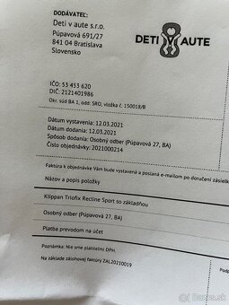 Autosedačka Klippan Triofix Recline + Isofixová základňa Kli - 8