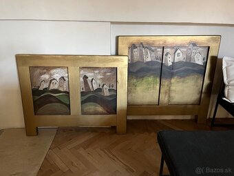 Stará zreštaurovaná posteľ 90x200cm - 8