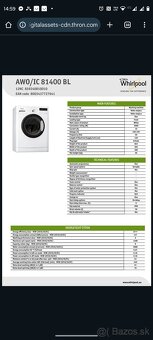 whirlpool awo/ic 81400 bl - 8