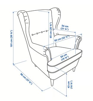 Predám STRANDMON kreslo ušiak - 8