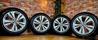 Alu R18 5x112 orig. VW ID.3 + zimné 215/55R18 TOP STAV - 8