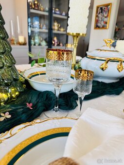 Nová zlatom zdobená obedová súprava THUN pre 6 osôb - 8