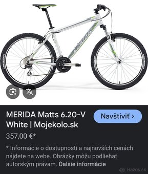 Merida Matts 26" kolesá, rám"S" - 16" - 8