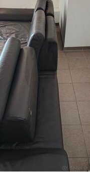 Kožená rohová sedacia súprava - TOP STAV - 8