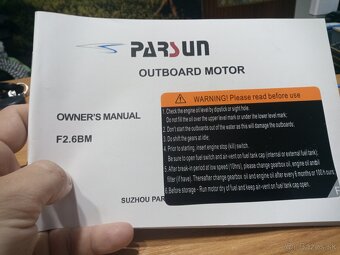 PARSUN F2.6BM 4taktný lodný motor, 72cm3, 1,8/2,6 kW/HP - 8
