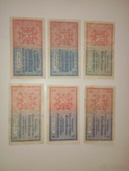 BANKOVKY 1 KČ PROTEKTORÁTNÍ, VŠE NEPERFOROVANÉ - 8
