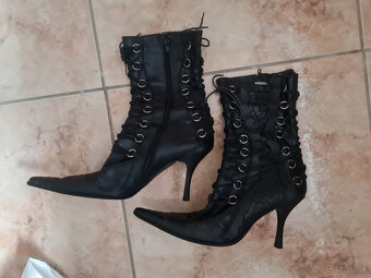 luxusné vysoké  čižmy - pravá koža - 8