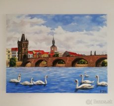Ručne maľovaný obraz - Olejomaľba - Mestá a budovy - 8