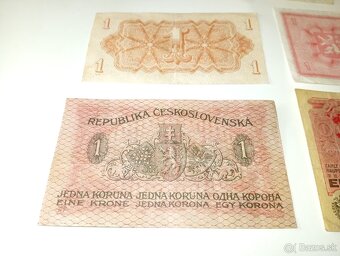 BANKOVKY 1 KČS 1915-1953, 5 RŮZNÝCH EMISÍ - 8