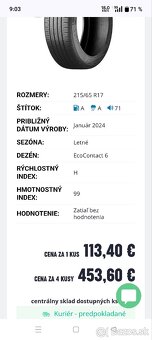 Letné pneumatiky Continental Ecocontact 6 215/65 R17 99H - 8