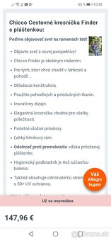Turistický nosič, krosnička, Chicco Finder - 8