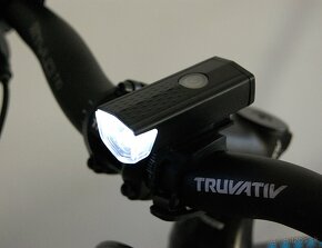 LED svetla na bicykel predné + zadné, 7 režimov, micro USB - 8