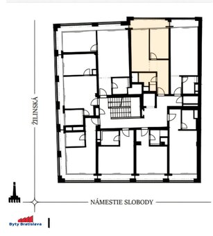 Ponúka na predaj 2-izb. apartmán s terasou, Žilinská, BA I - 8