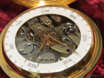 HUMBERT - Vreckové hodinky DROZ KALENDER 18K 750 GOLD - 8