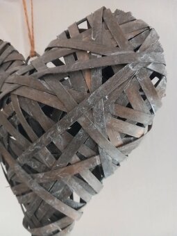 Staršie vypuklé lykové srdce po mamine 25x22x6 cm - 8