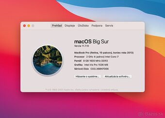 MacBook Pro 15" i7-2GHz,4j/8GB/256GB, TOP STAV - 8