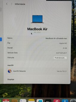 MacBook Air M2 8/256gb komplet balenie - 8