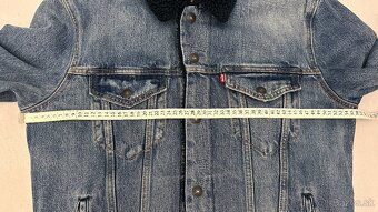 Pánska džínsová zateplená bunda LEVIS - veľkosť M - 8