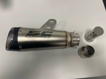 Športový  Nerezový  ladený univerzálny moto výfuk SCProject - 8