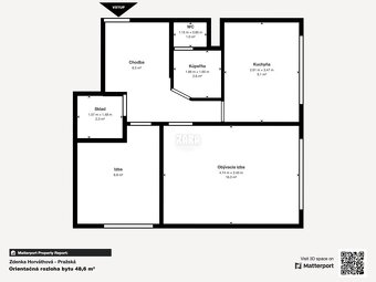 TERASA - PRAŽSKÁ. 2 izb. byt po KR, výborná lokalita. 52m2. - 8