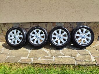 Alu kolesá original vw, 205/55 5x112 r16, Letné pneu 2024 - 8