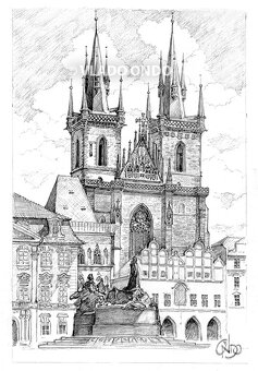 Kresby - Praha, Bratislava, Banská Štiavnica, Kremnica... - 8