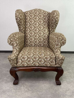 veľká starožitná pohovka s levími labami - 8