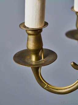 Starožitný šesťramenný bronzový luster - 8