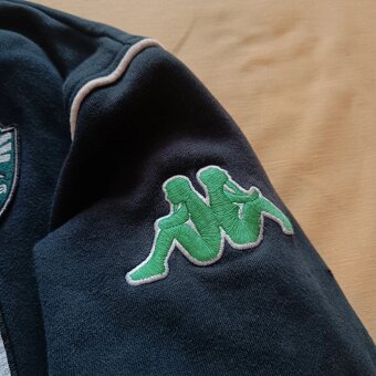 Vintage Kappa čierna mikina na zips retro XL - 8