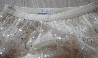 Šifónová dlhá sukňa s flitrami, L/XL - 8