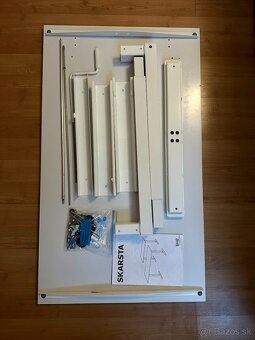 Ikea Skarsta - stôl, nastaviteľná výška, biela, 120x70 cm - 8