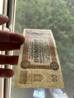 Bankovky Slov. štát 20 Ks Neperforované jednočíselné - 8