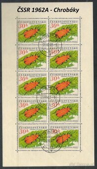 Poštové známky, filatelia: ČSSR, desaťbloky A - 8