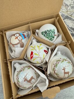 Vianočné ozdoby , vianočné sklenené gule - 8