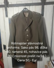 Vojenske uniformy, baranice, opasok, púzdro, taška. - 8