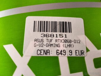 TUF Gaming GeForce RTX™ 3060 OC Edition 12GB - 8