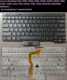 Klavesnice Lenovo X240/E480 L480/L530 T430 T530/ E450/E470 - 8