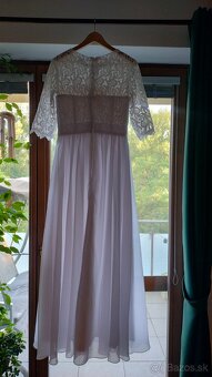 NOVÉ svadobné čipkované šaty - 8