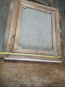 olejomalba , obraz- chalupky v zime. - 8