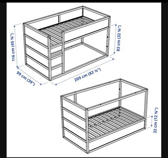 Obojstranná posteľ IKEA KURA - 8