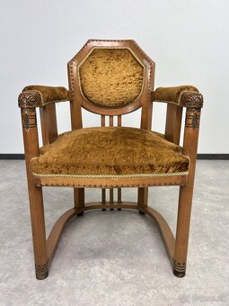 Secesné sedenie sofa + 2 kreslá - 8