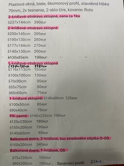 Francúzske plastové okná,biele,nové - 8
