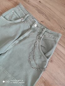 Vojenské nohavice s retiazkou Bershka 36 nové - 8