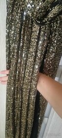 Zlaté flitrované elegantné šaty - 8