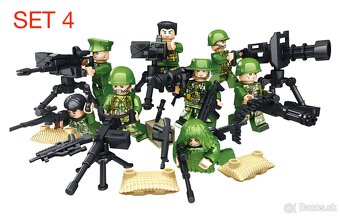 Rôzne sety vojakov 7 + doplnky - typ lego - nové - 8