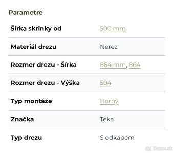 Kuchynský drez Teka BROOKLYN 50 M-XP 1B 1D - 8