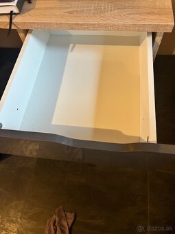 Písací stol Robby dub/sonoma/šedý lesk - 8