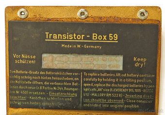 Tranzistorové kabelkové rádio GRUNDIG 50te roky - 8